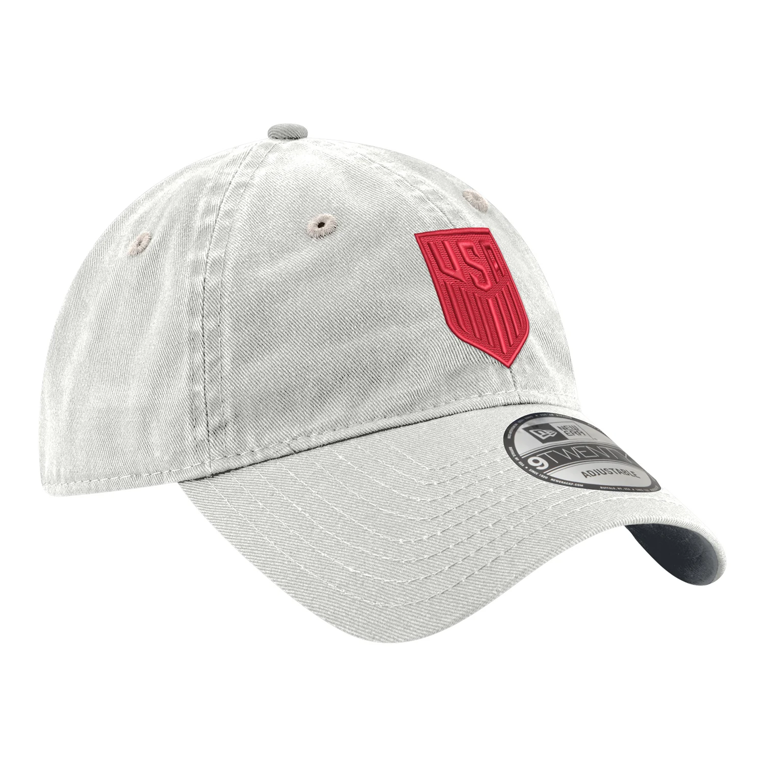 Adult New Era 9TwentyUSMNT Red Tonal Crest White Hat - Image 2