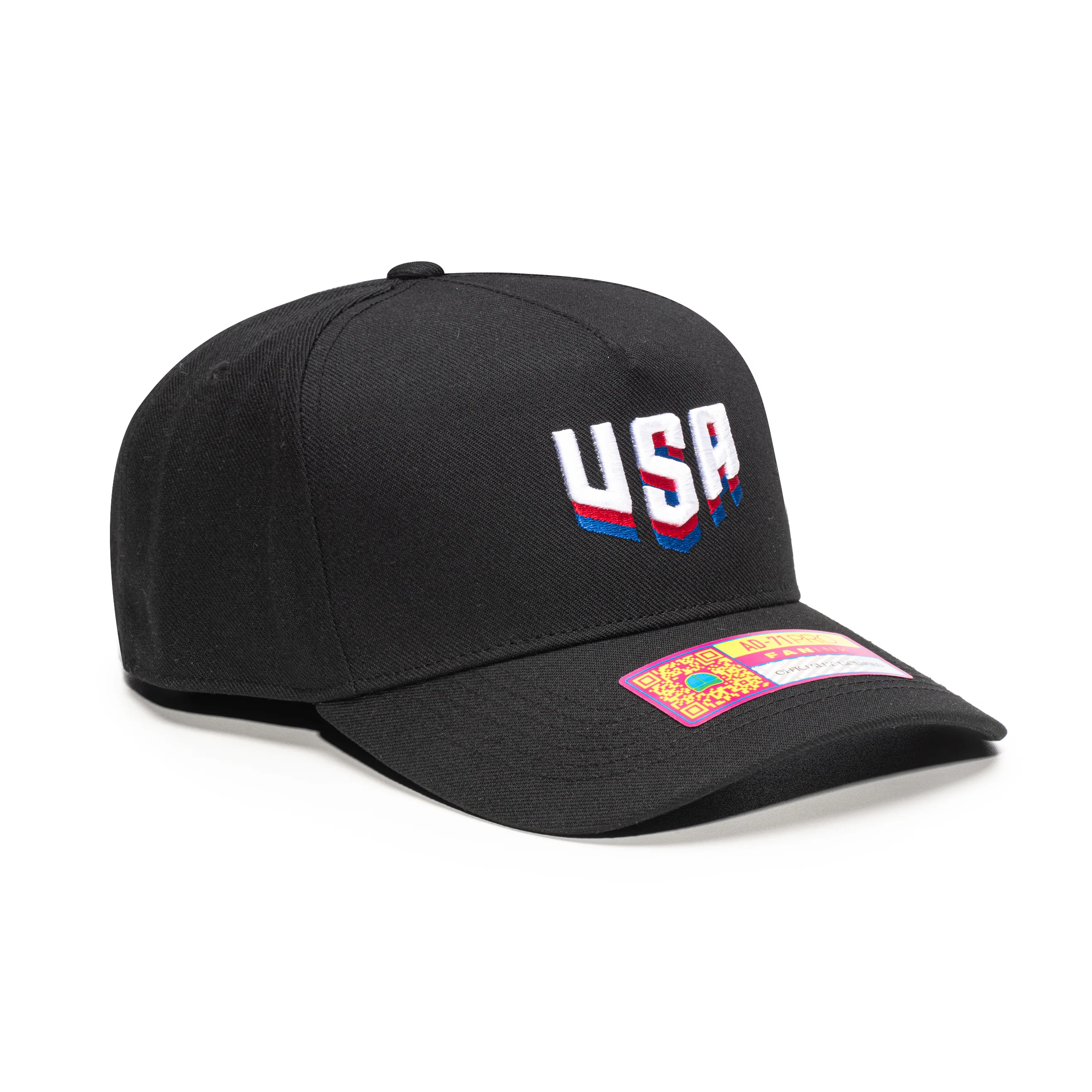 Adult Fan Ink USA Tri-Color Logo Black Hat - Image 2
