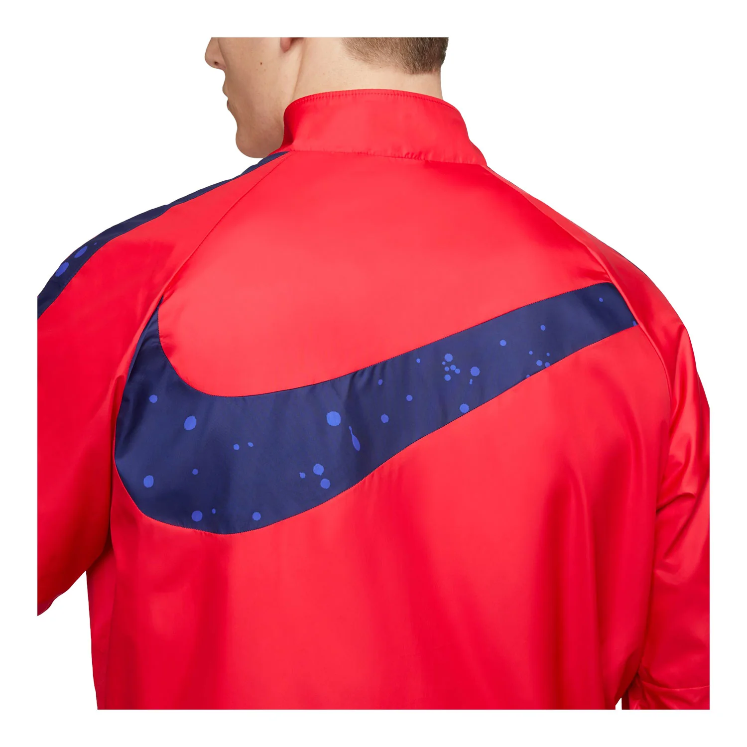 Men's Nike USA Splatter Swoosh Red Jacket - Image 4