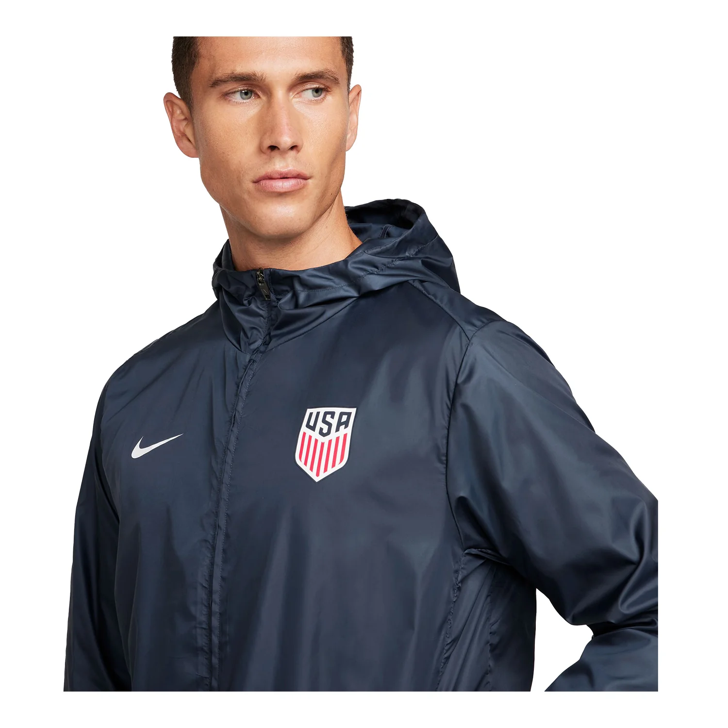 Men's Nike USA Academy Pro HD Navy Rain Jacket - Image 2