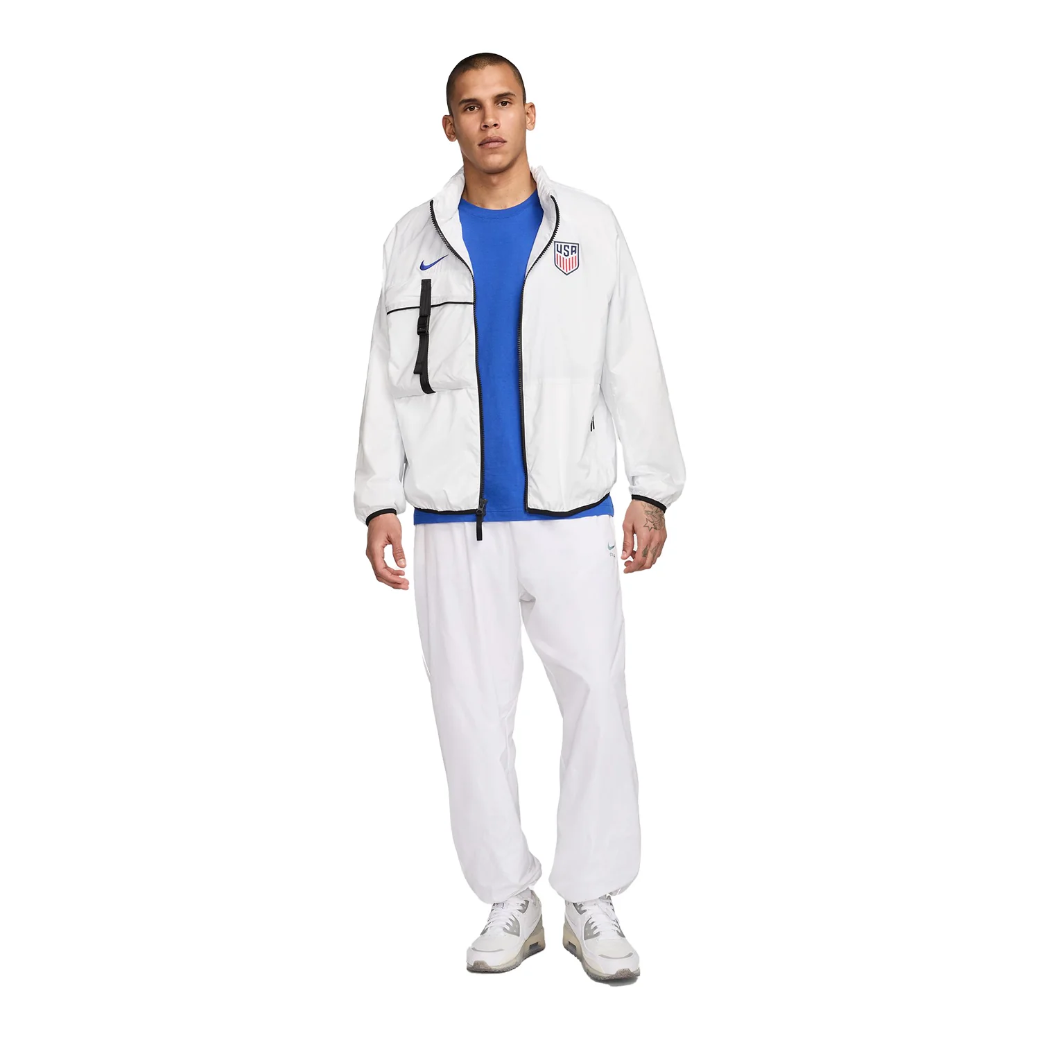 Men's Nike USA Halo Anthem White Jacket - Image 5