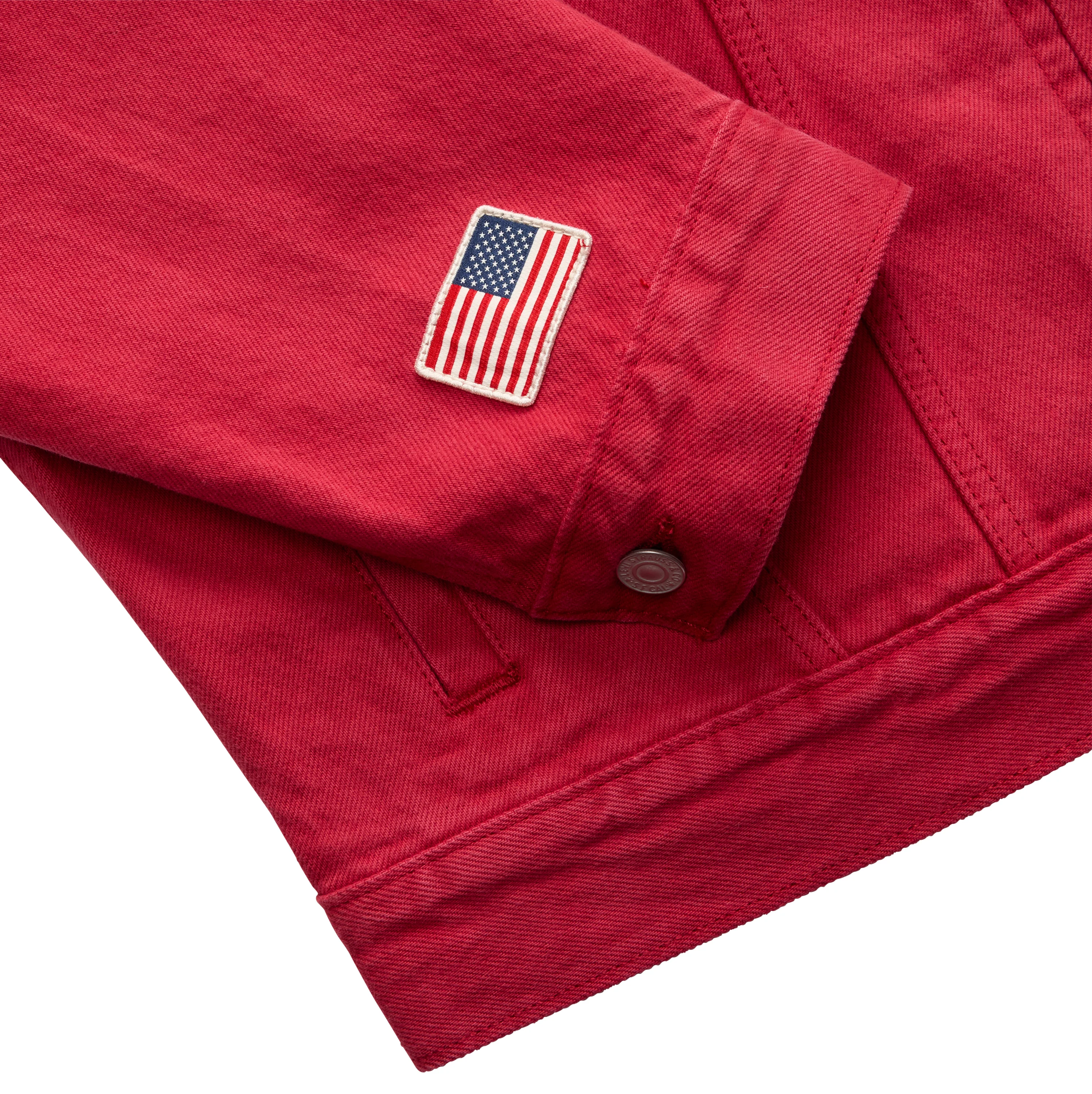 Unisex Levi's United States Red Denim Jacket - Image 8
