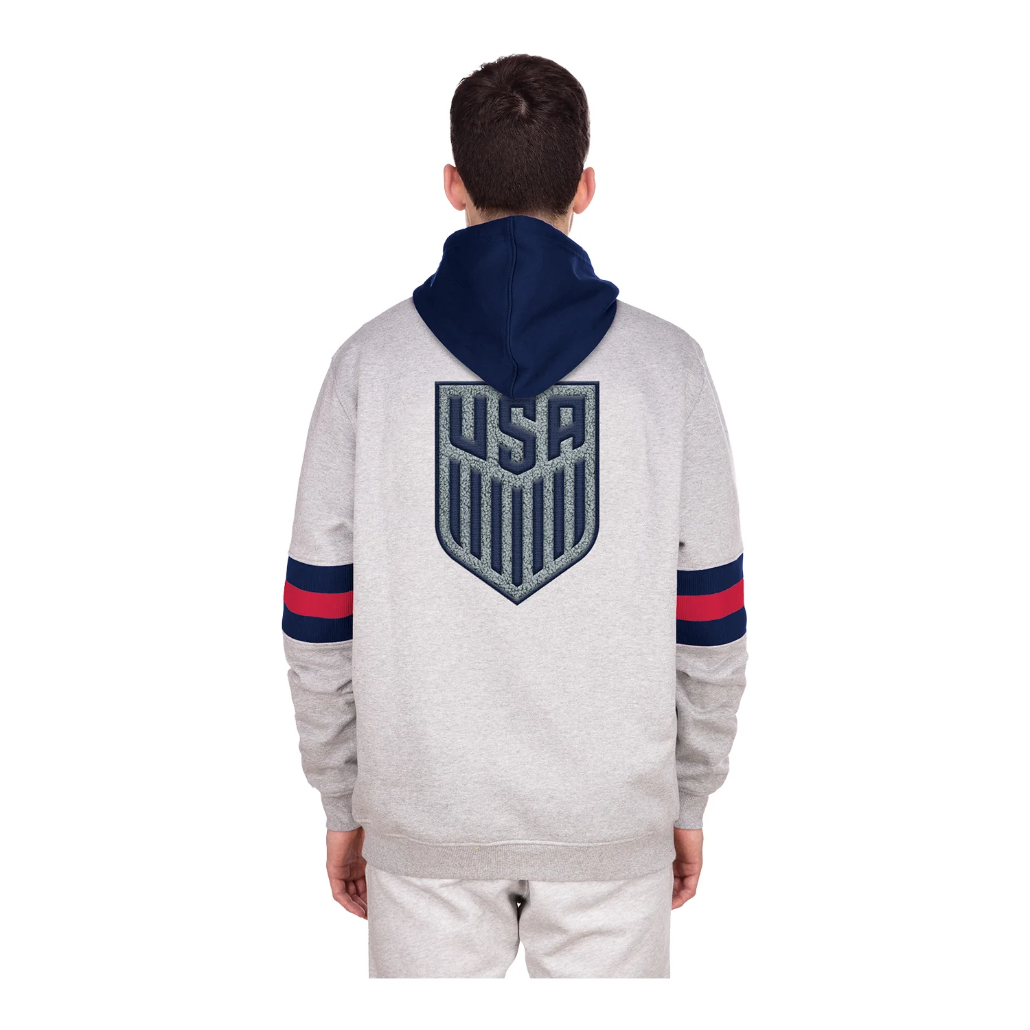 Men's New Era USMNT Grey Hoodie - Image 6