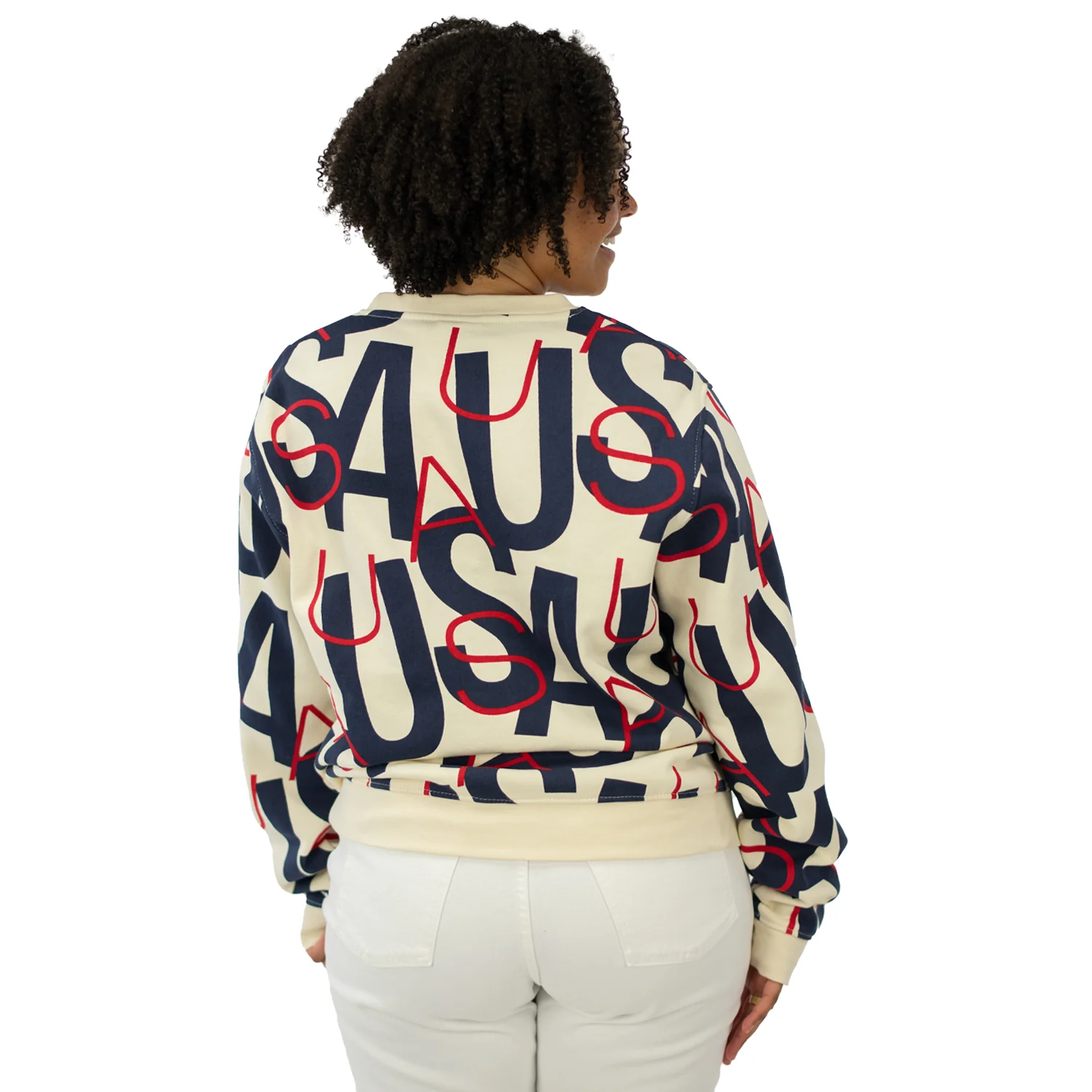 Men's USA Repeat Cream Crewneck - Image 5