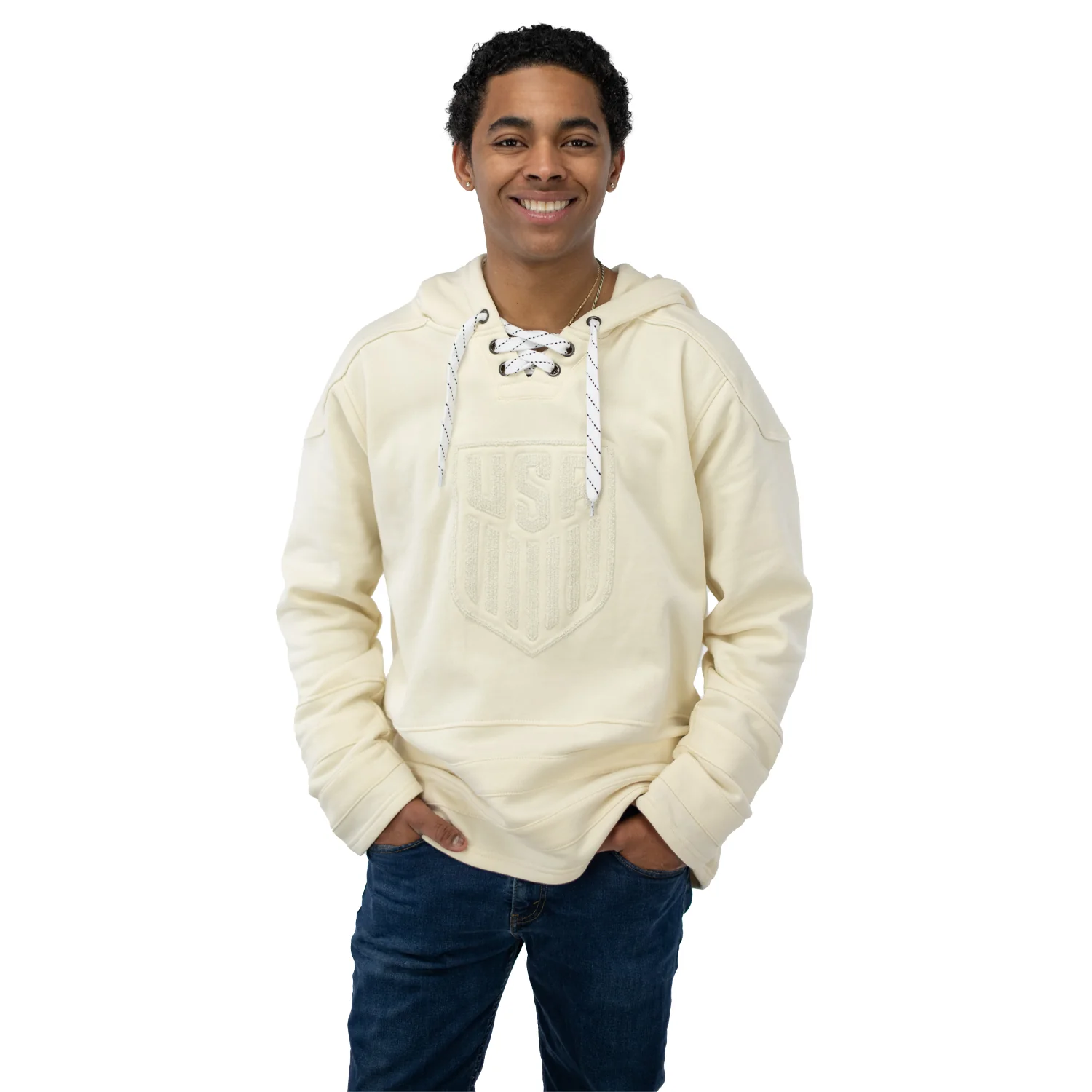 Unisex USA Ignite Cream Hockey Hoodie