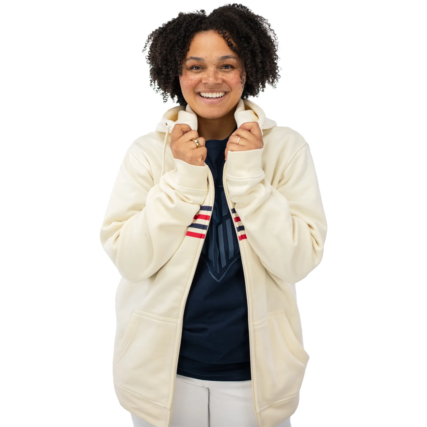 Unisex USA Status Cream Full-Zip Jacket - Image 6