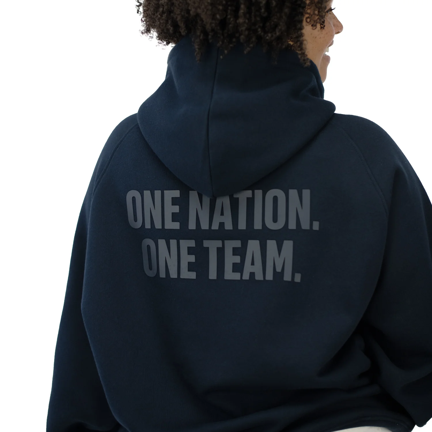 Unisex USA Statement Navy Tonal Hoodie - Image 4