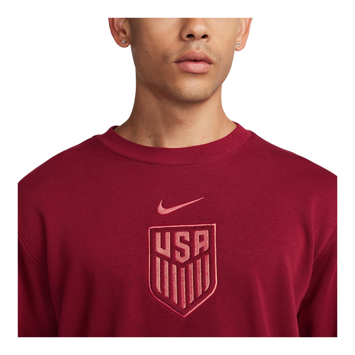 Men's Nike USA Club Red Crewneck - Image 2