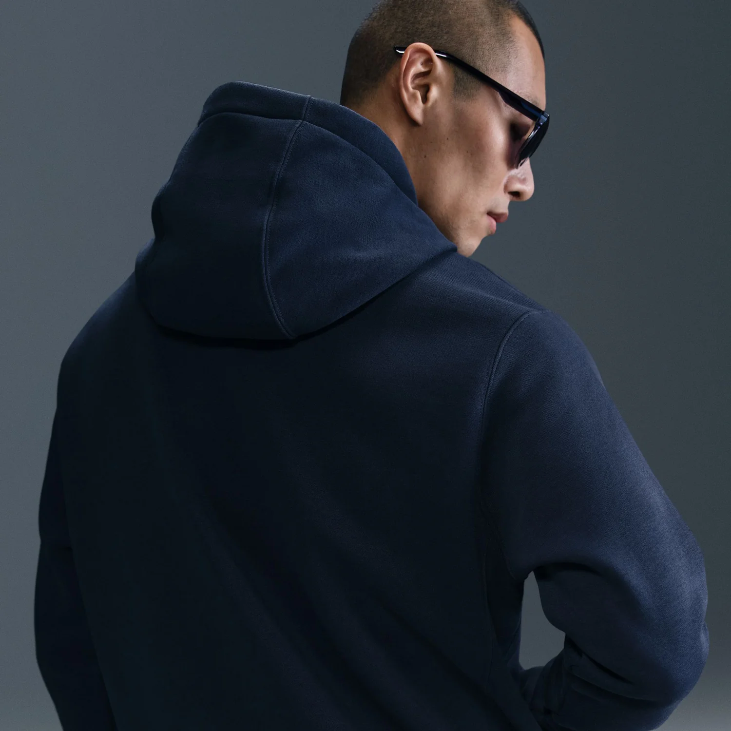 Men's Nike USA Club Fleece Navy Hoodie - Image 4