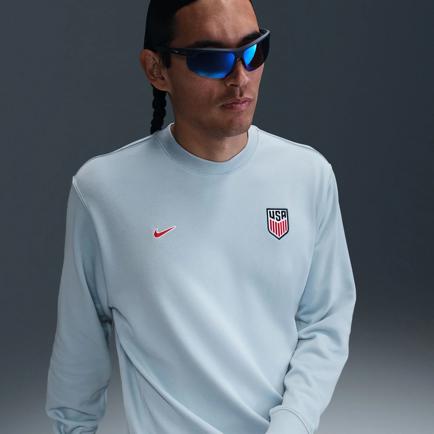 Men's Nike USA Club Blue Crewneck