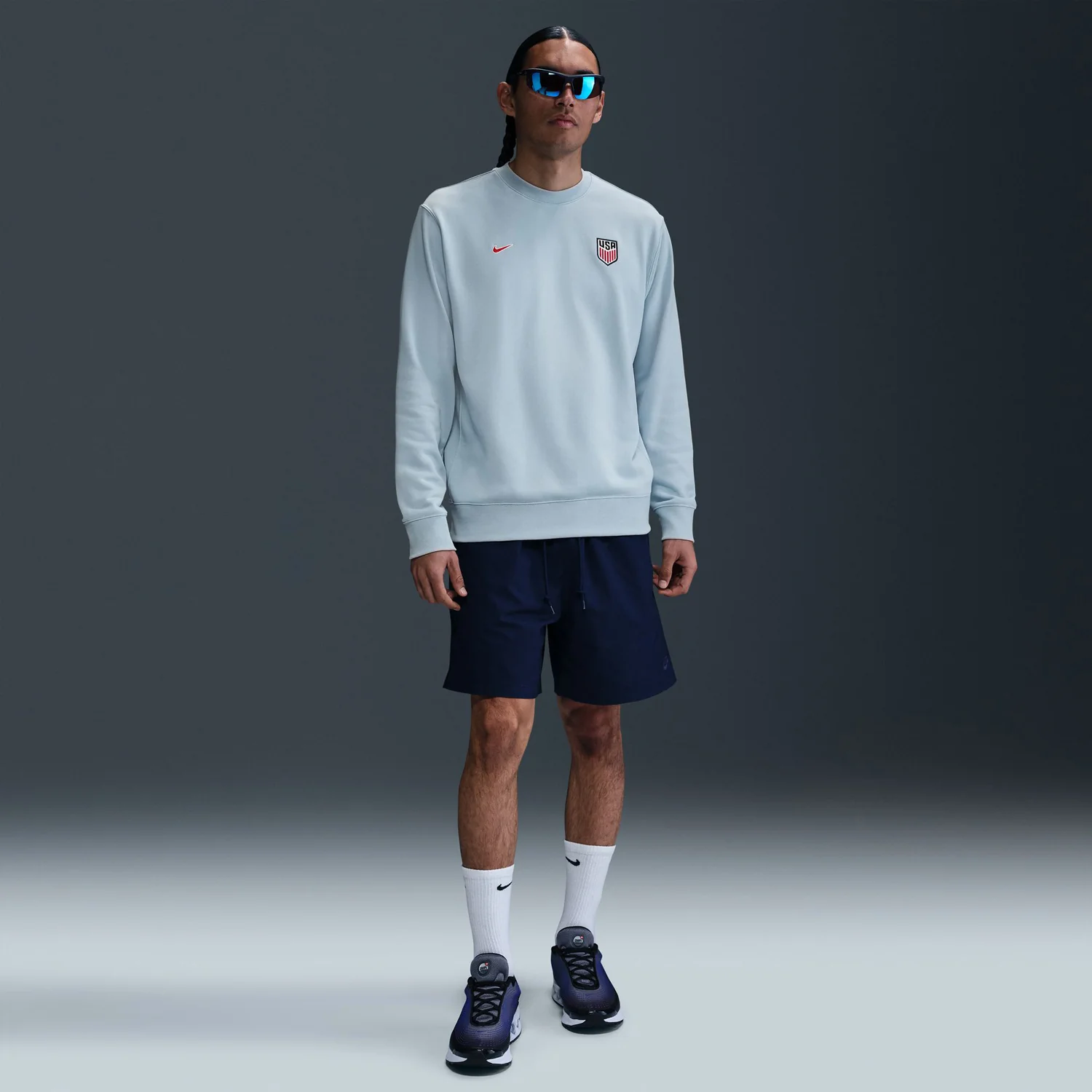 Men's Nike USA Club Blue Crewneck - Image 4