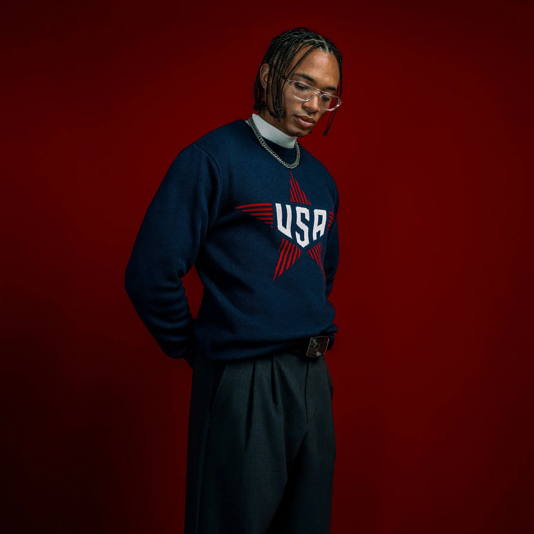 Unisex U.S Soccer Uscape 2025 Navy Star Sweater