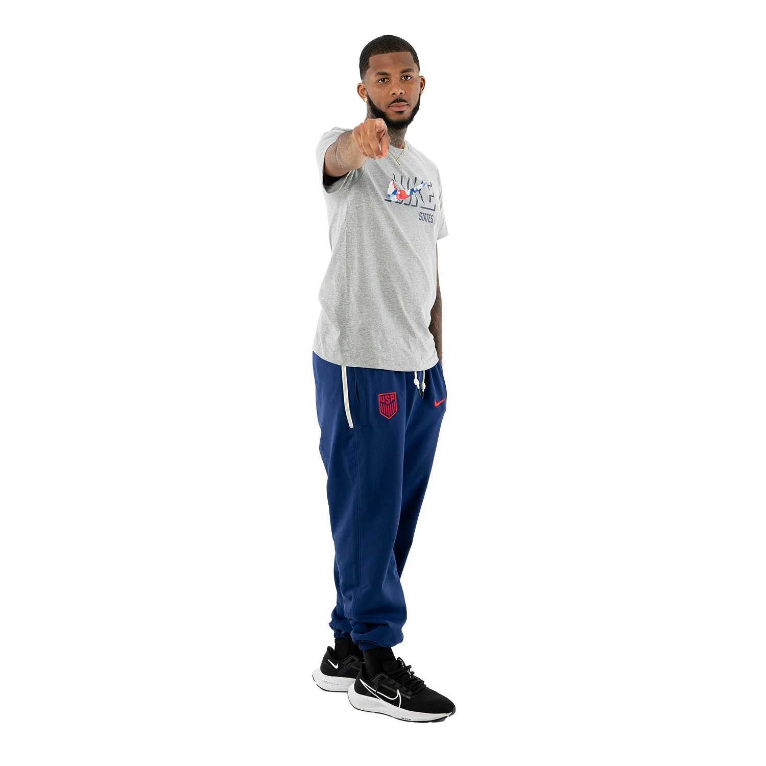 Men's Nike USA Swoosh Grey Tee - Image 3