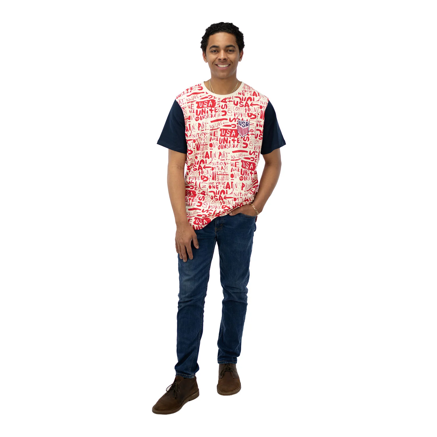 Unisex USA Icon Red Tee - Image 4