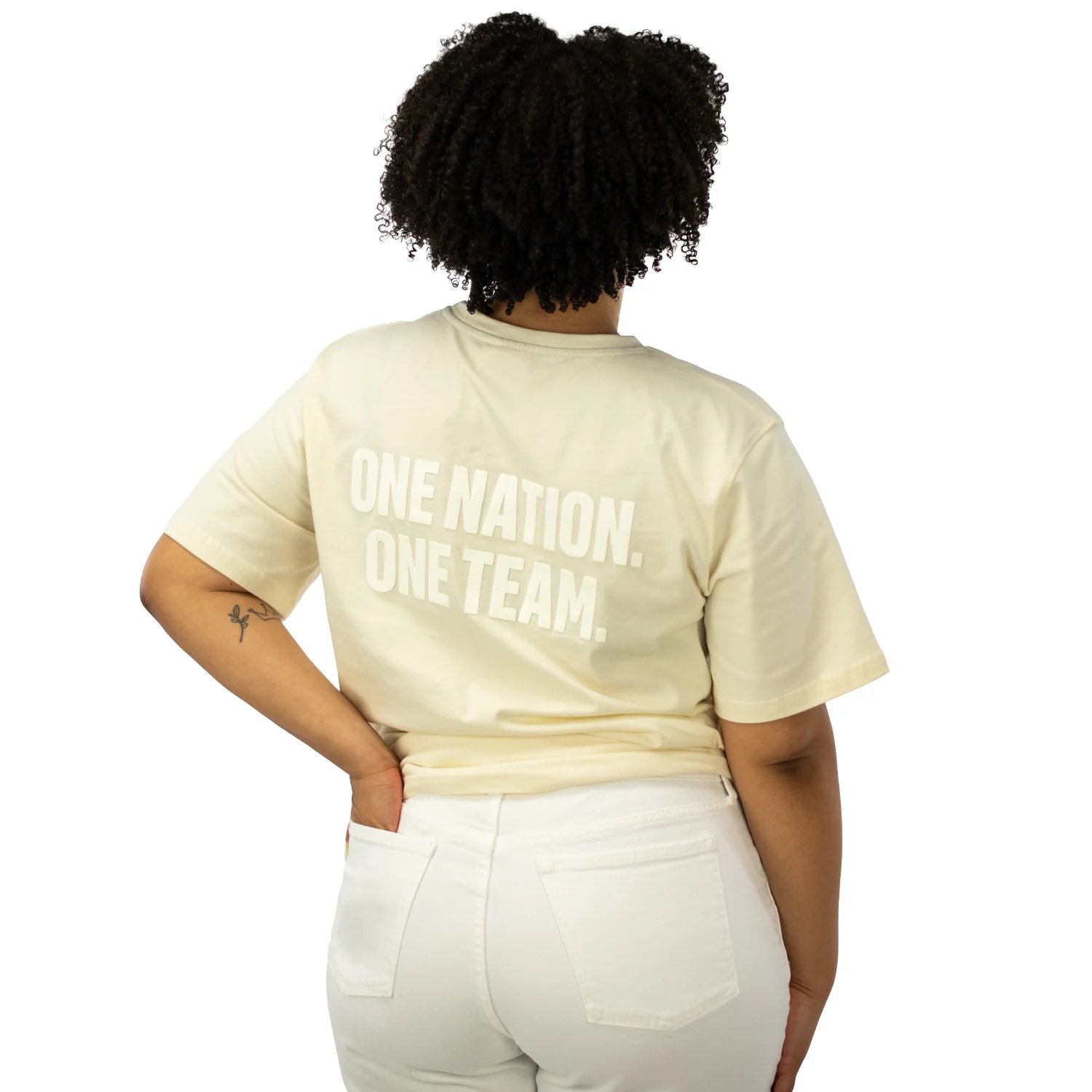 Unisex USA Statement Cream Tonal Tee - Image 5