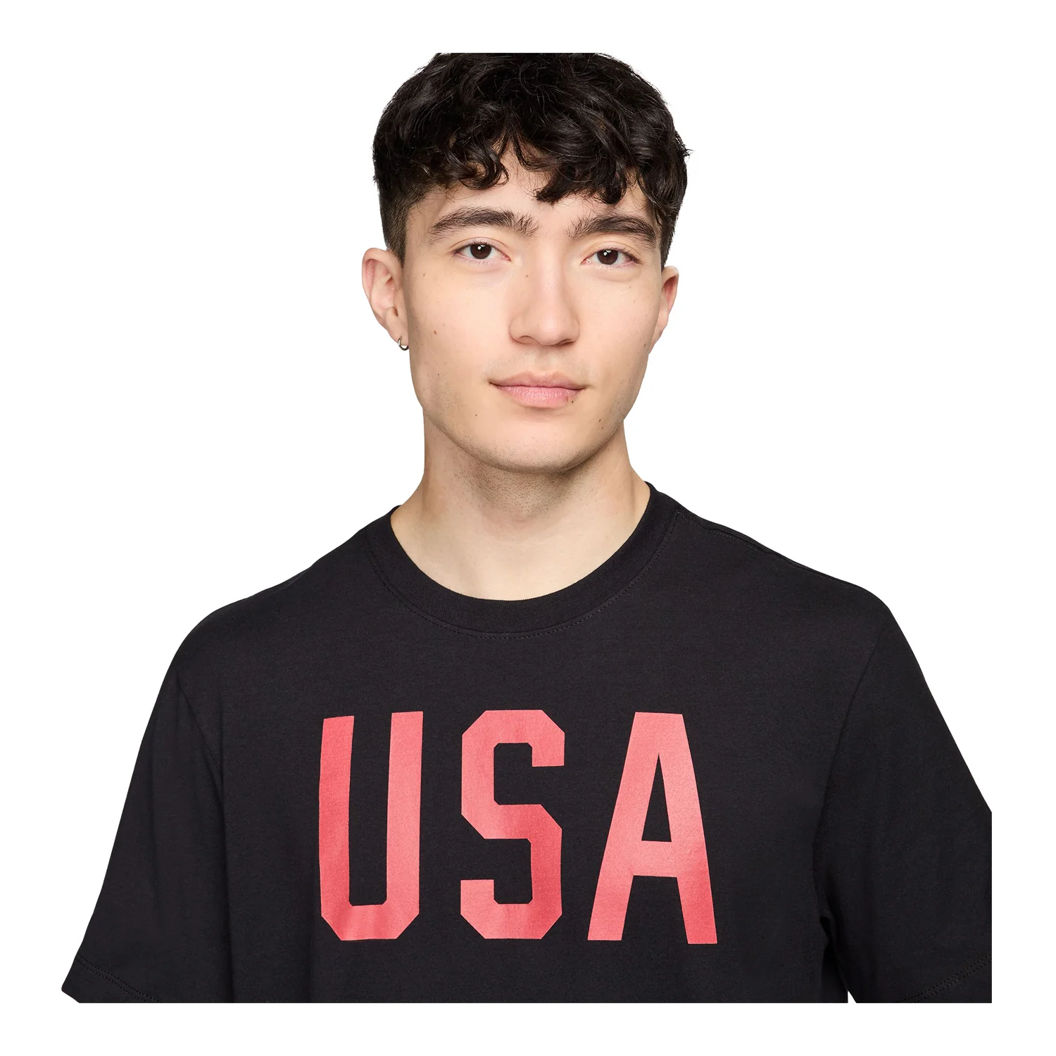 Men's Nike USA Solid Black Tee - Image 2
