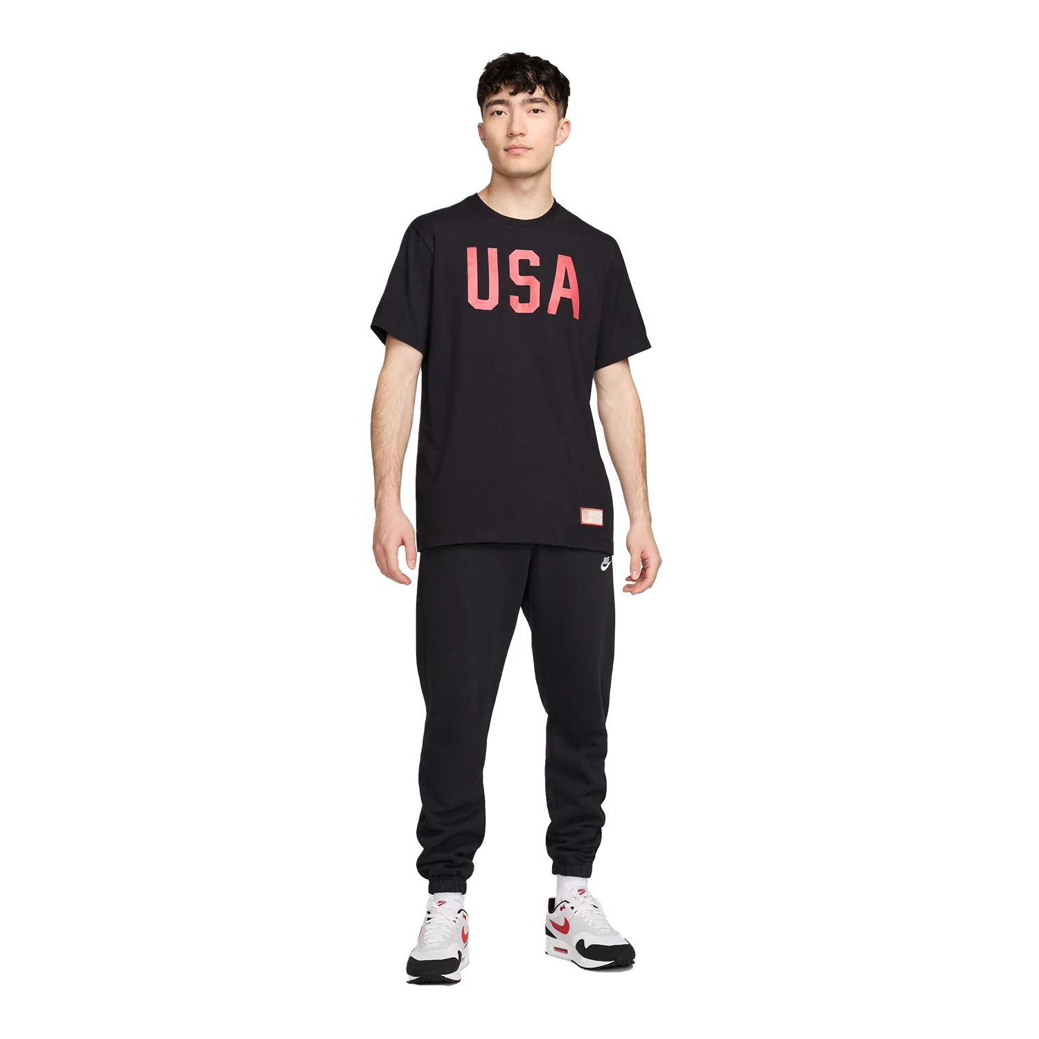 Men's Nike USA Solid Black Tee - Image 4