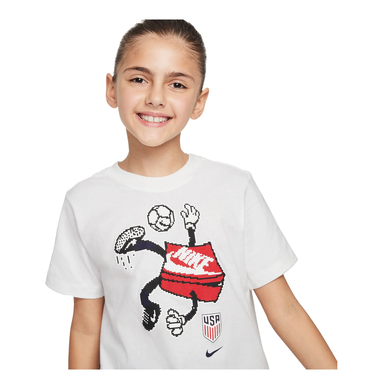 Youth Nike USA Character White Tee - Image 2