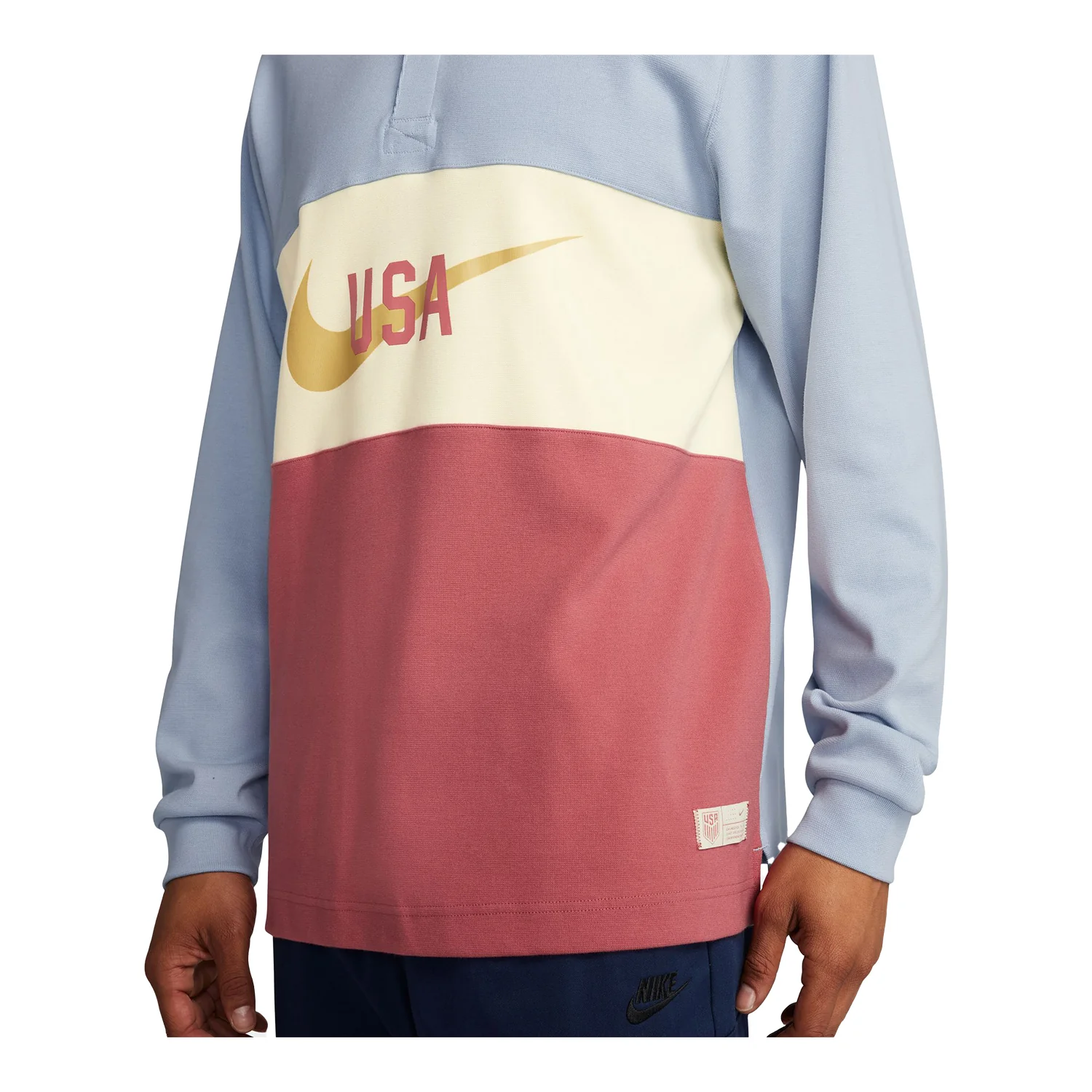 Men's Nike USA Blue Rugby Top - Image 2