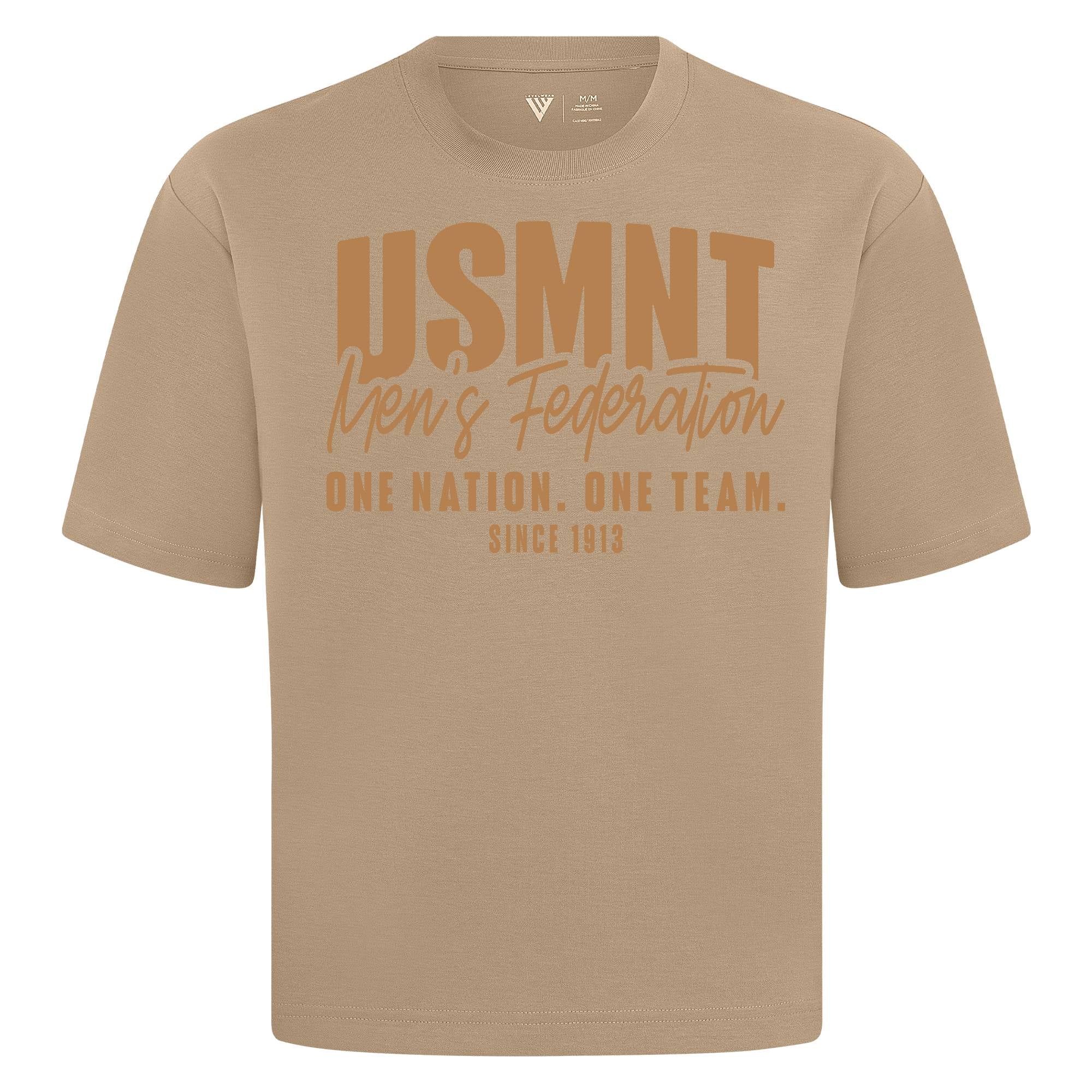 Unisex Levelwear USMNT Luxe Knit Brown T-Shirt