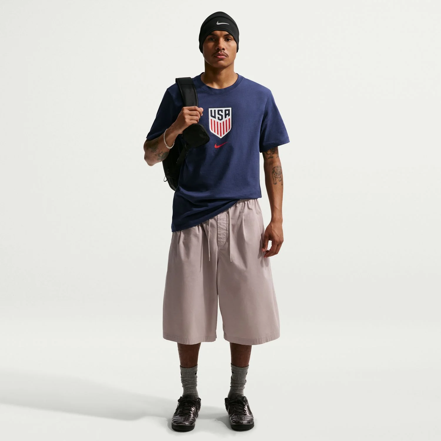 Unisex Nike USMNT Crest Navy T-Shirt - Image 5