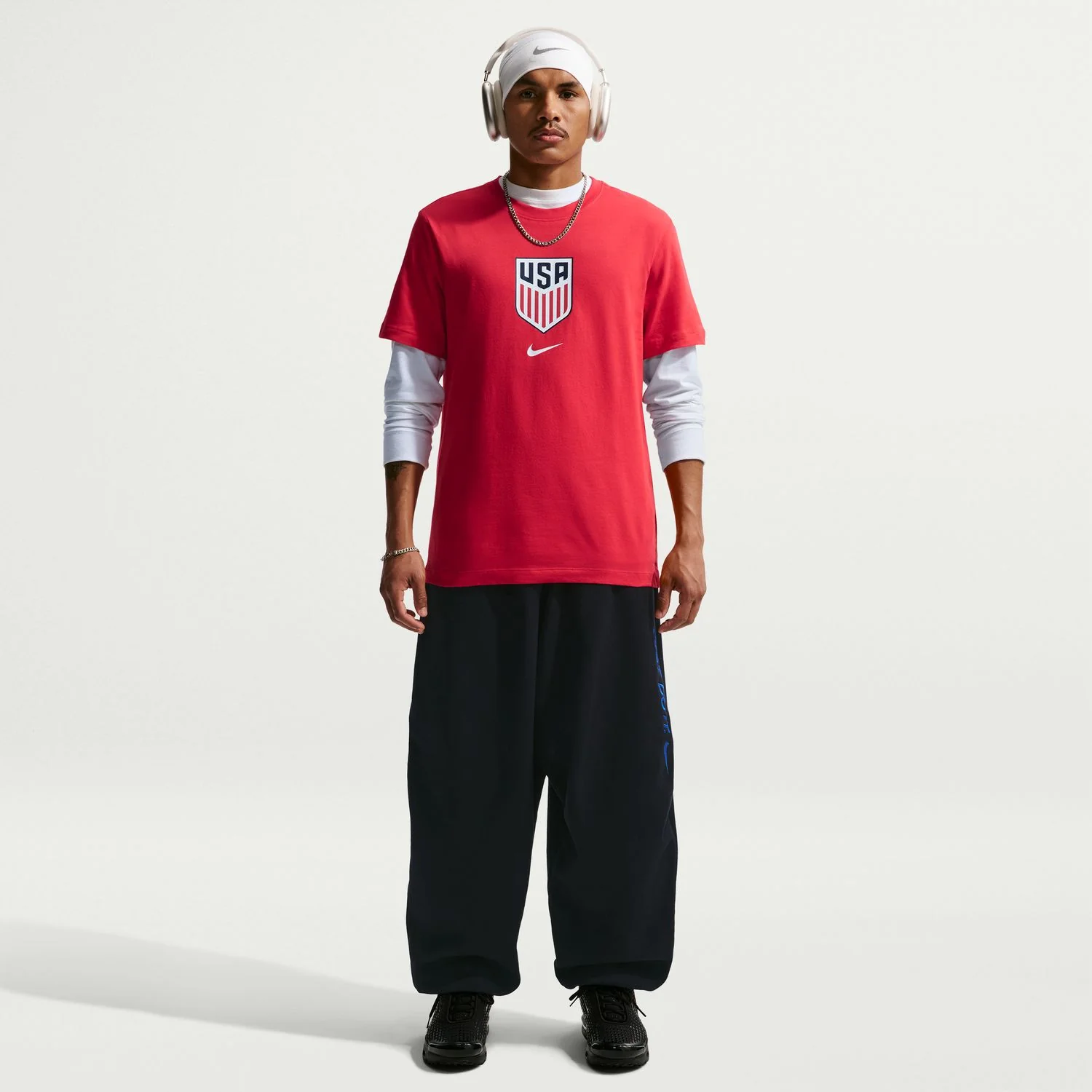 Unisex Nike USMNT Crest Red T-Shirt - Image 2
