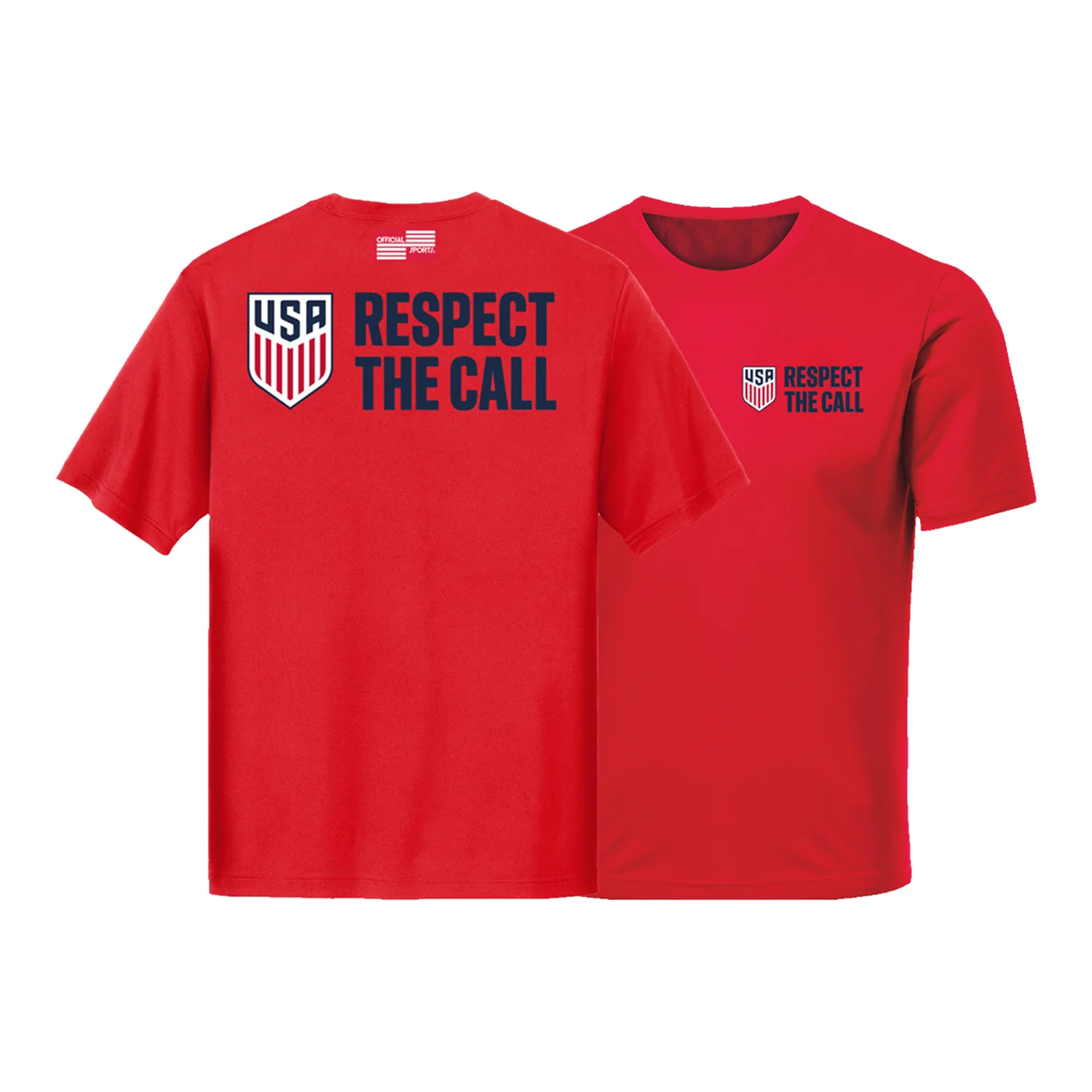 Unisex U.S Soccer Respect The Call Red T-Shirt - Image 3