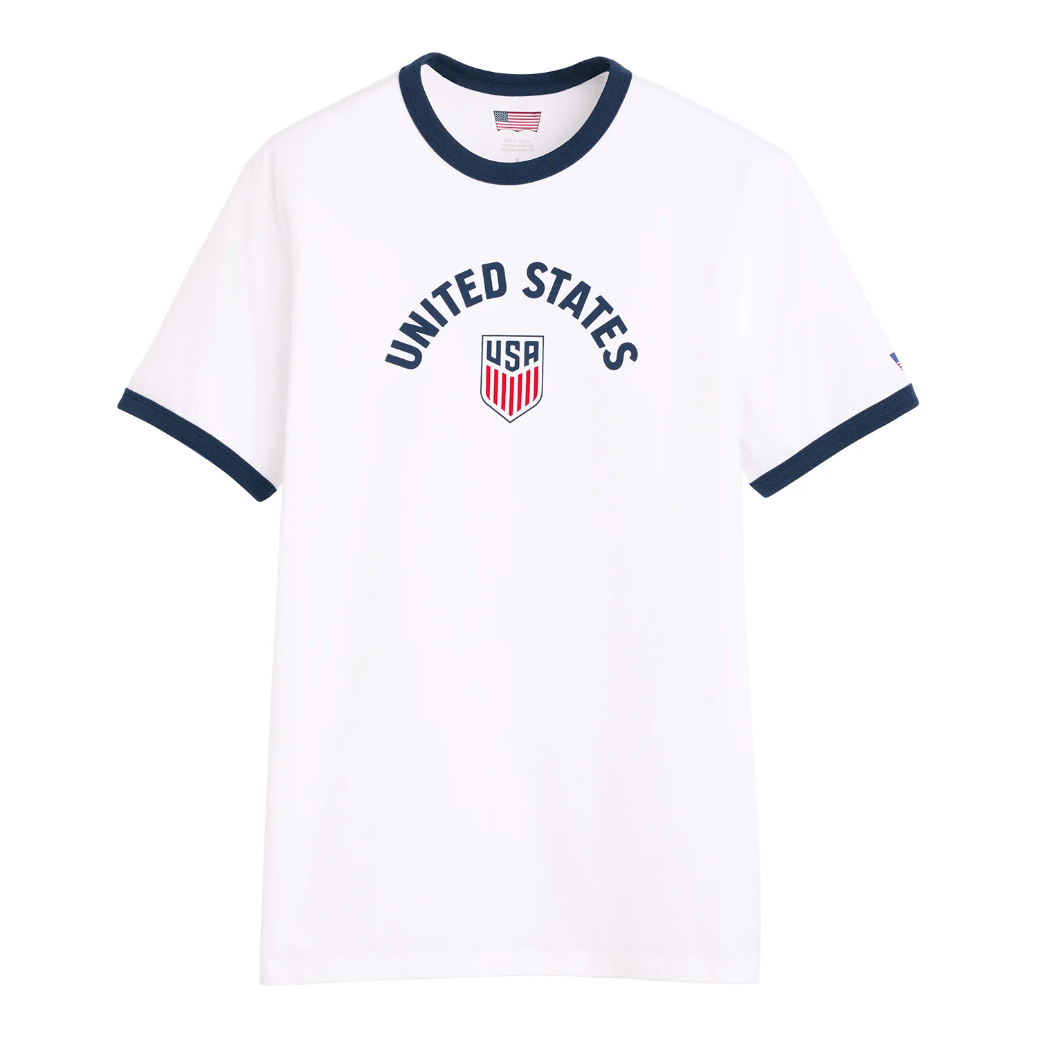 Unisex Levi's United States White Ringer T-Shirt - Image 3