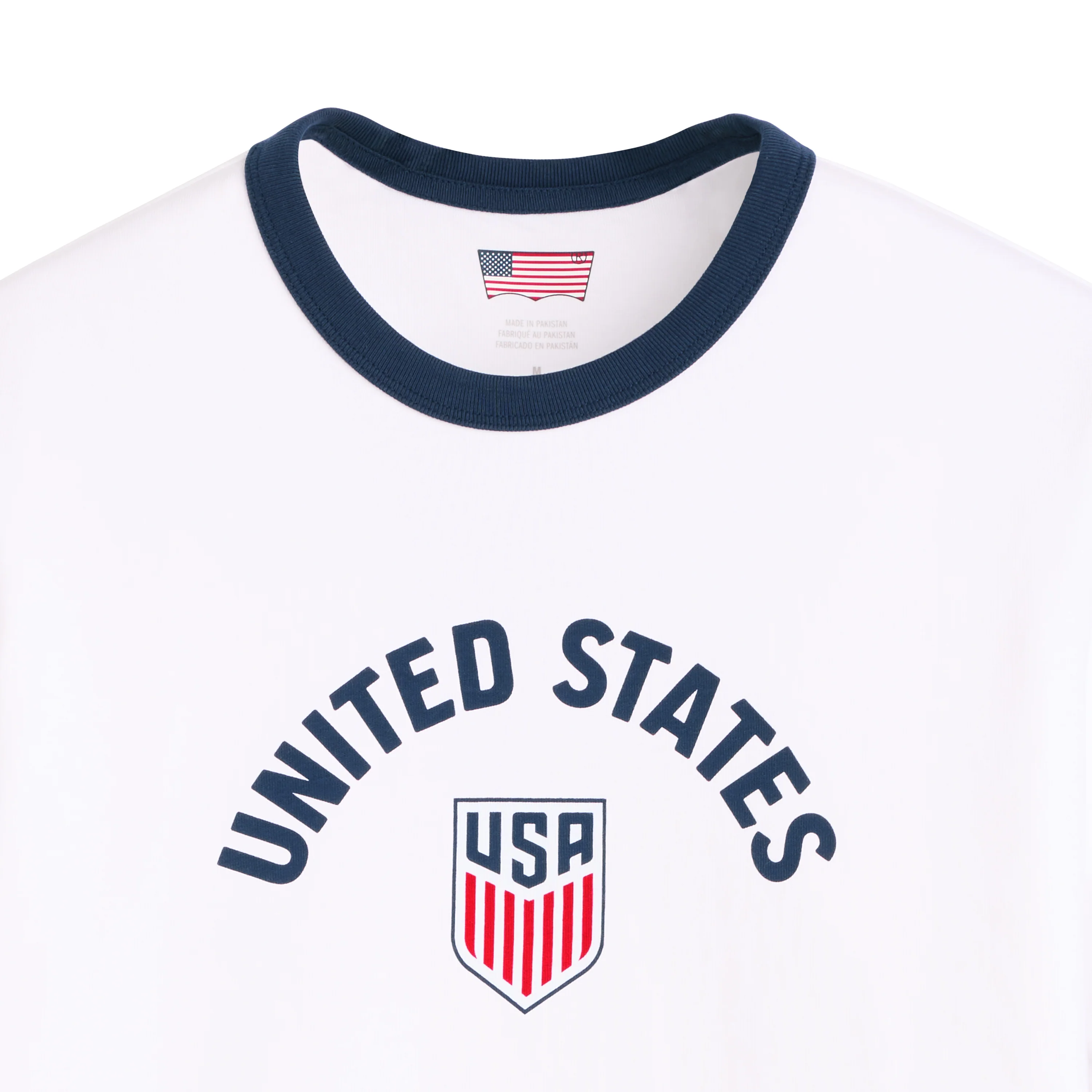 Unisex Levi's United States White Ringer T-Shirt - Image 4