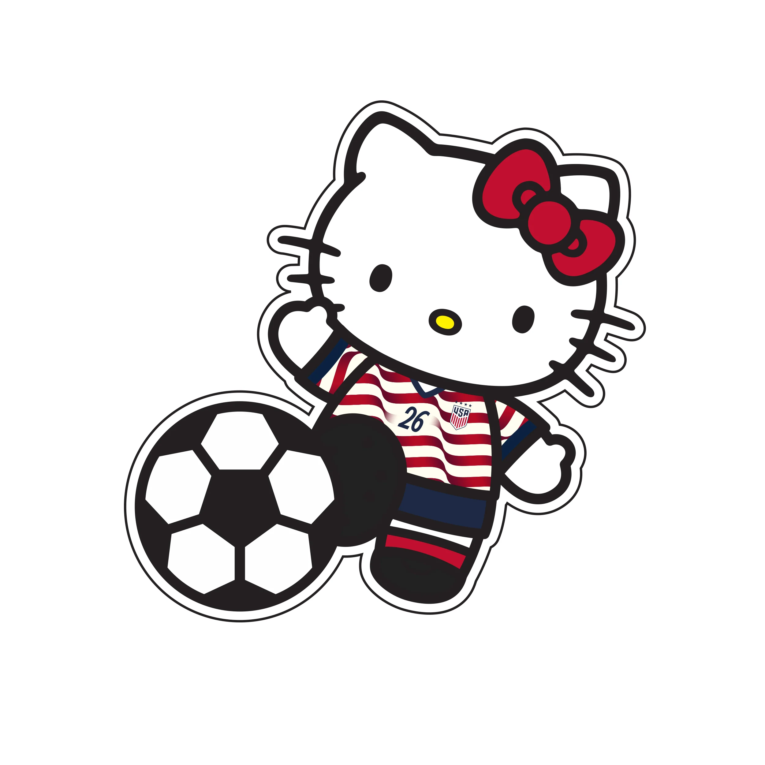 U.S. Soccer Hello Kitty Magnet