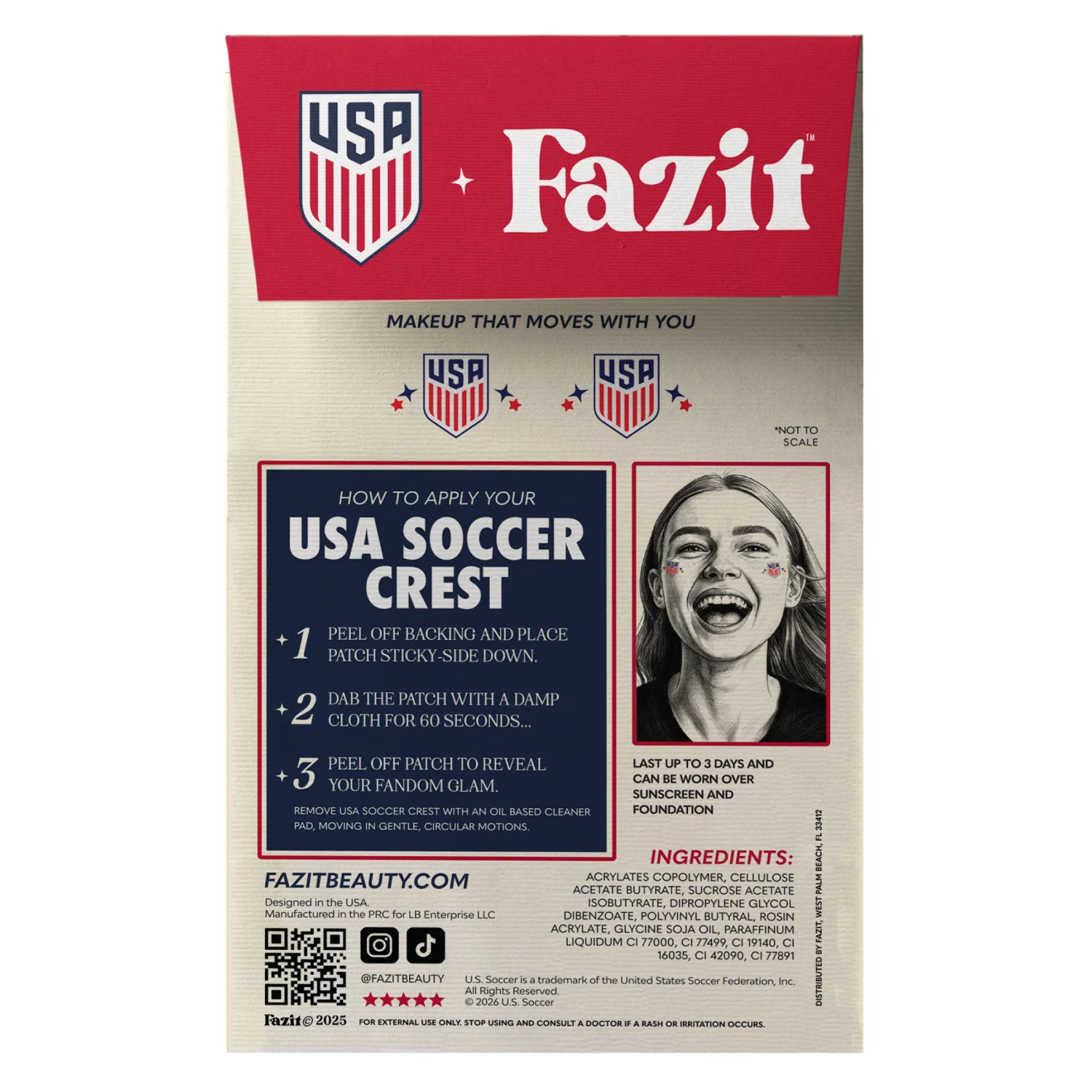 U.S. Soccer Crest Fazit Makeup Patches - Image 3