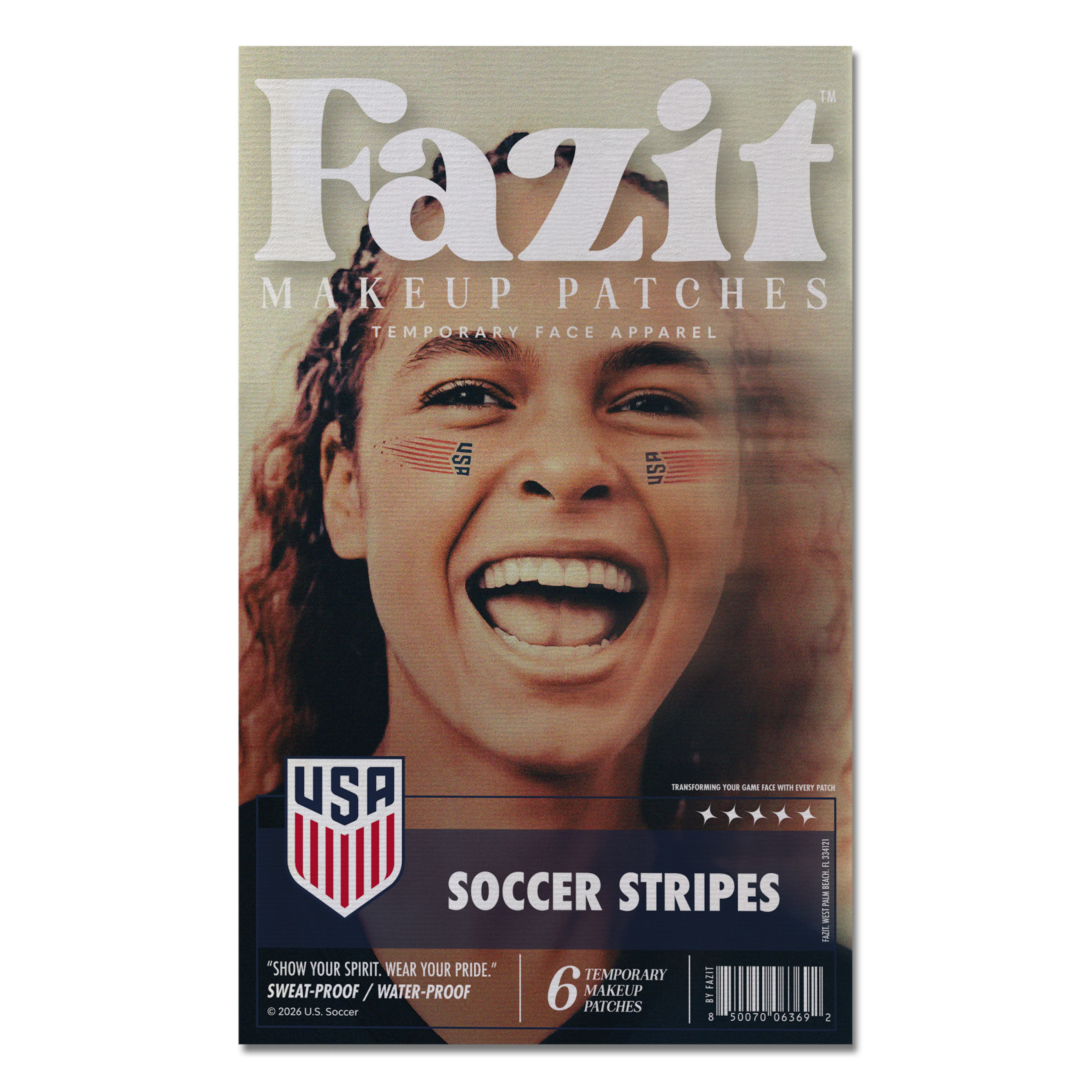 U.S. Soccer Stripes Fazit Makeup Patches - Image 2