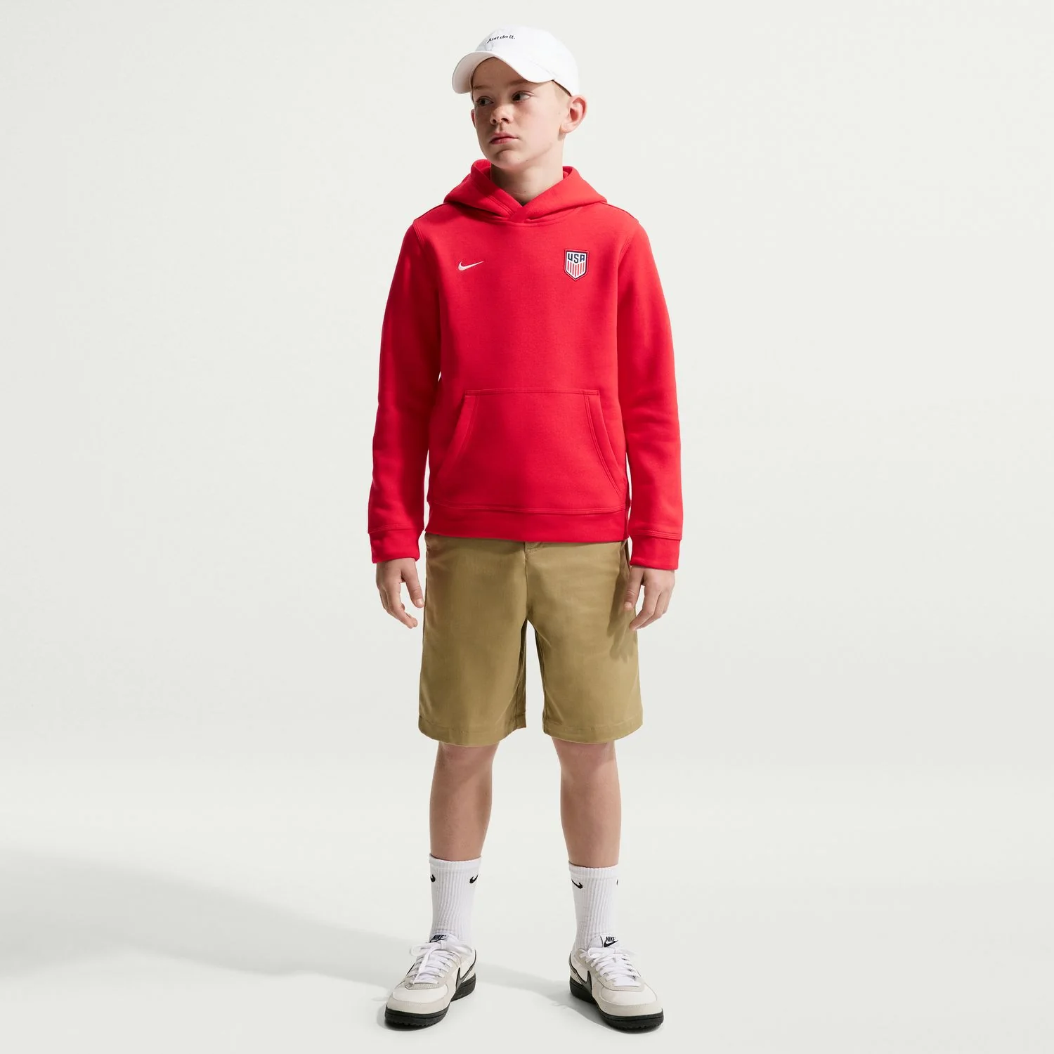 Youth Nike USMNT Club Red Hoodie - Image 4