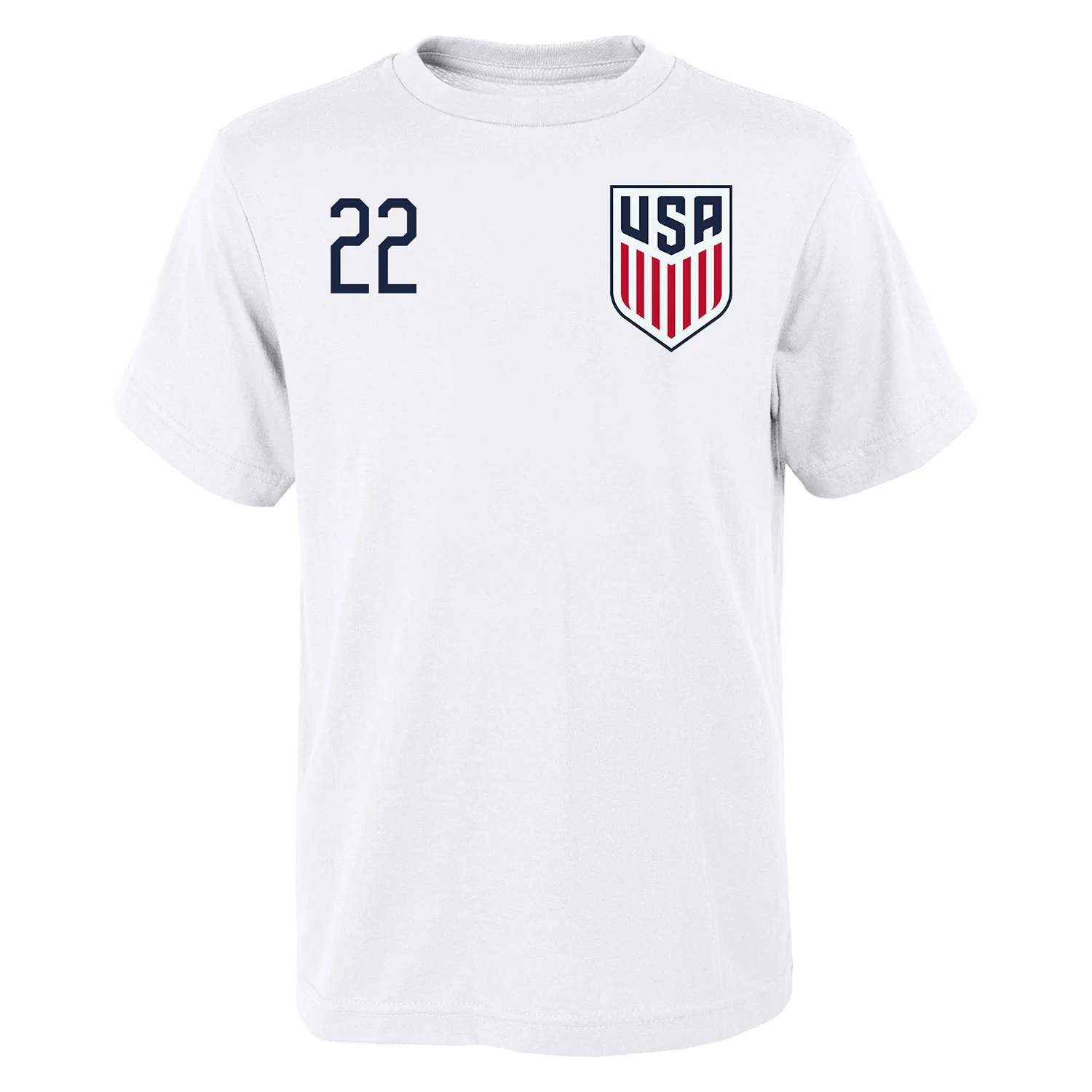 Youth Outerstuff USMNT Yedlin 22 White Tee - Image 2