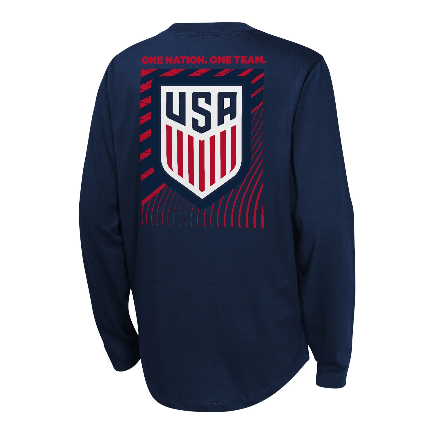 Youth Outerstuff USMNT Slogan Navy Long Sleeve Tee - Image 2
