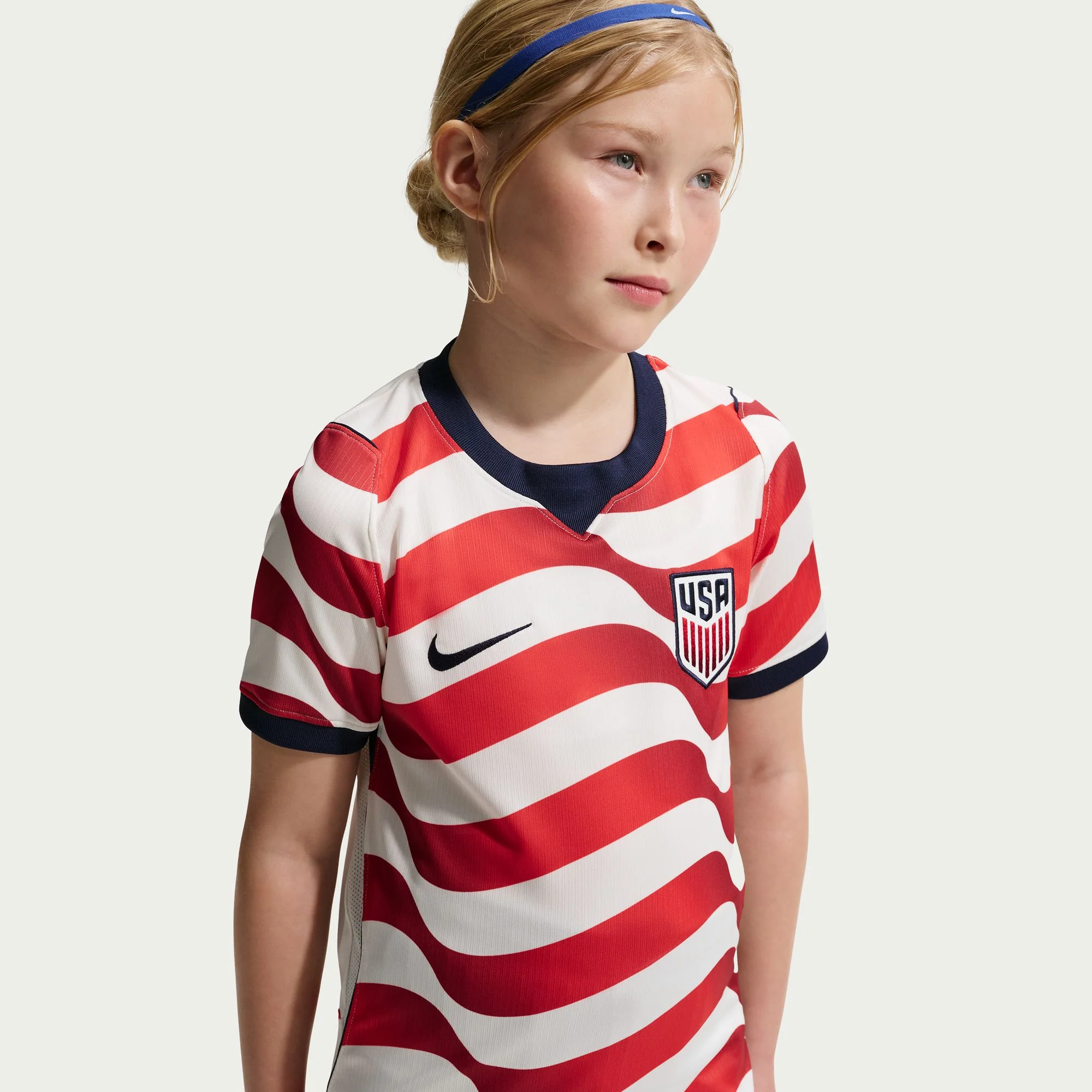 Youth Nike USMNT 2026 Home Stadium Jersey - Stripes - Image 2