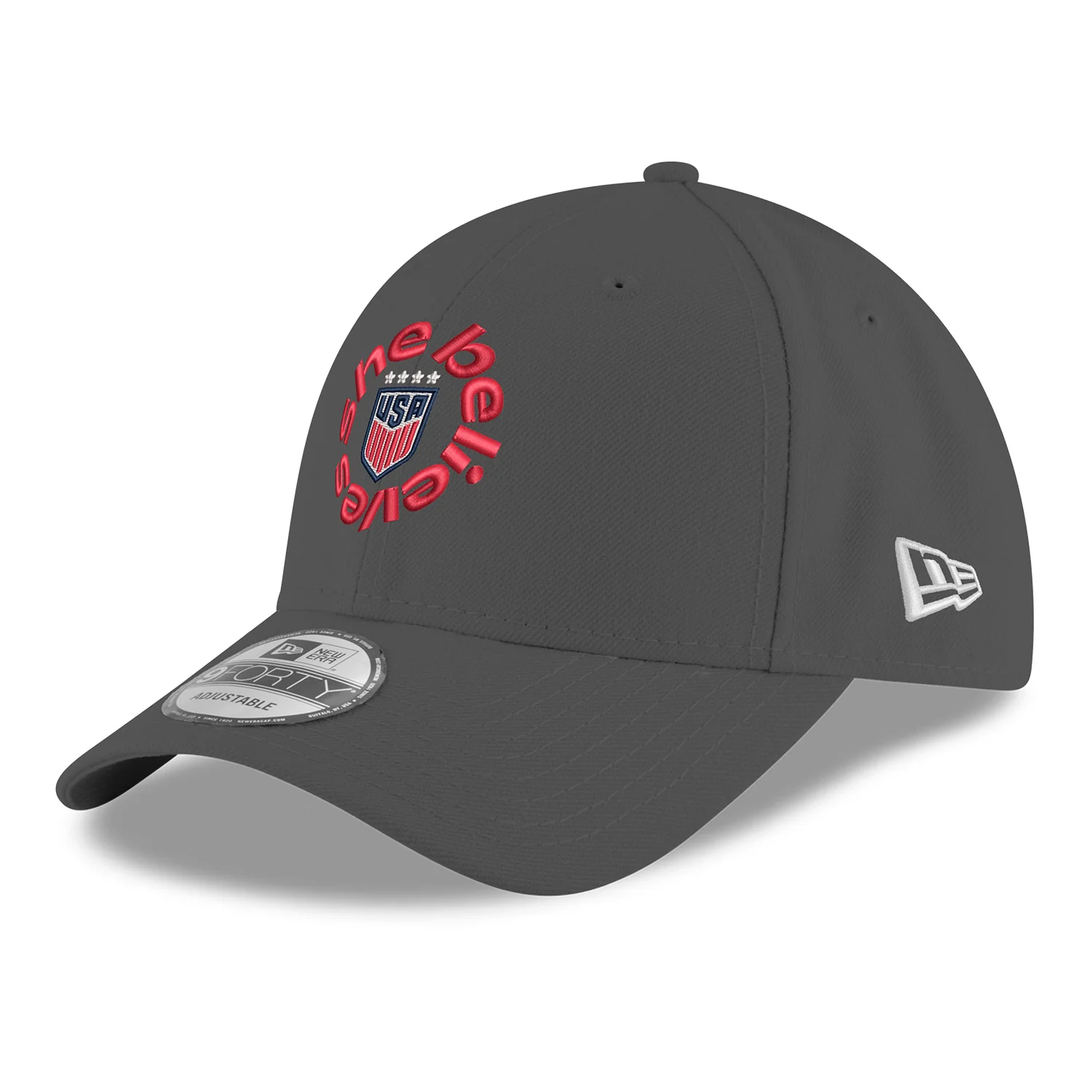 Adult New Era USWNT SheBelieves 9Forty Gray Hat - Image 3