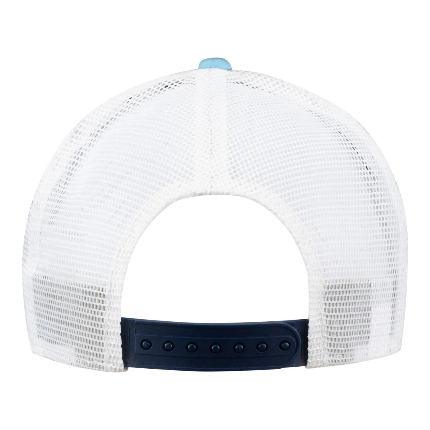 Unisex SheBelieves Circle Logo Light Blue Mesh Trucker Hat - Image 3