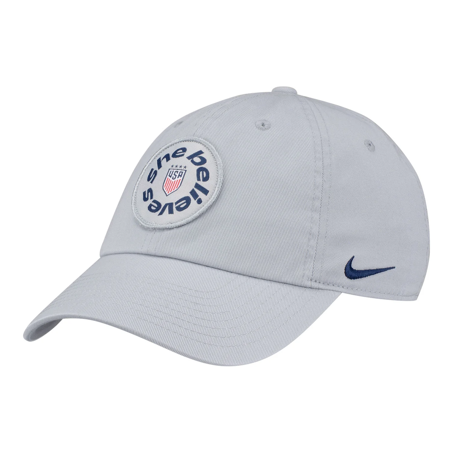 Unisex SheBelieves Circle Logo Gray Adjustable Hat