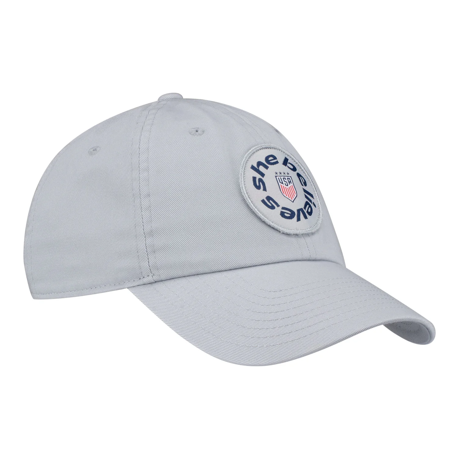 Unisex SheBelieves Circle Logo Gray Adjustable Hat - Image 2